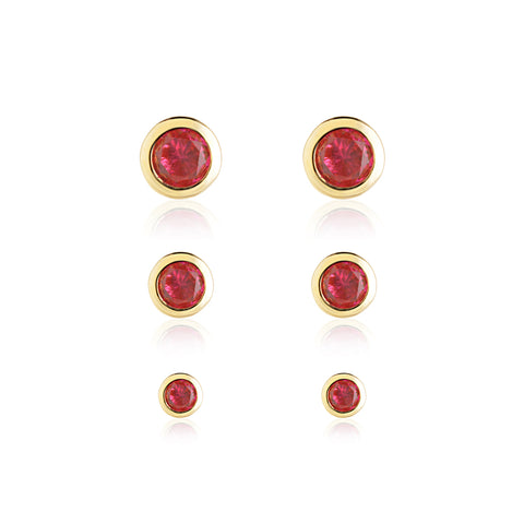 Brinco Trio Ponto de Luz Gold 18K