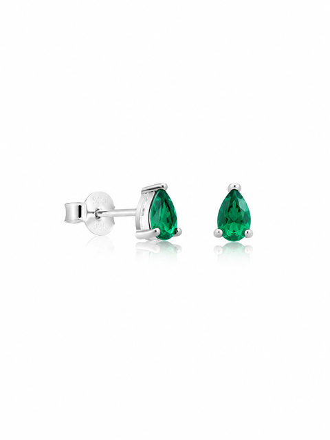 Brinco Gota Ponto de Luz Zircônia 5x7mm Prata 925