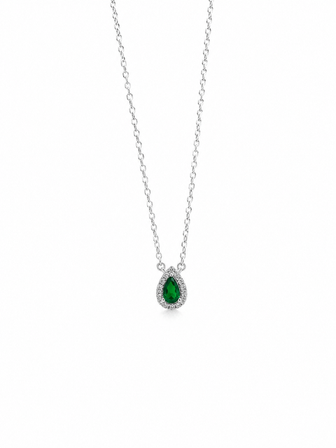 Colar Gota Prata 925 com Zircônia