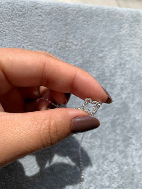 Pulseira Prata 925 Trevo Zircônia Pedra Feminina Vazada