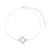Pulseira Prata 925 Trevo Zircônia Pedra Feminina Vazada