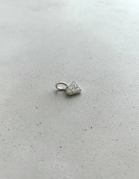 Colar Feminino Prata 925 Pingente Coração Cravejado Com Zircônias